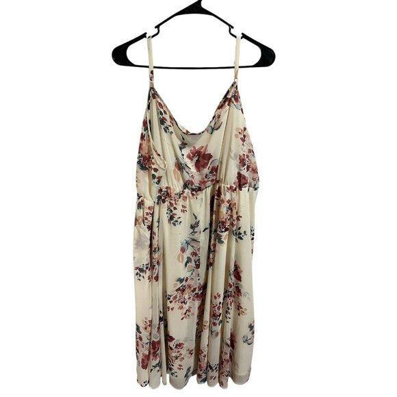 Torrid Women's 4 (26W, 4X) Midi Chiffon Pleated Dress Spaghetti Strap Plus - Picture 8 of 11